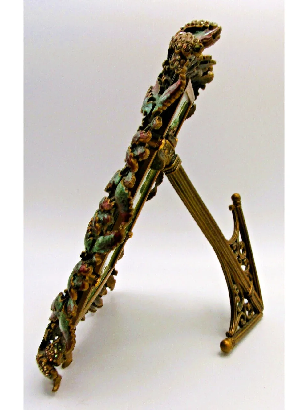 Edgar Berebi Limited Edition Jeweled and Enameled Leaf Table Frame 4364-1